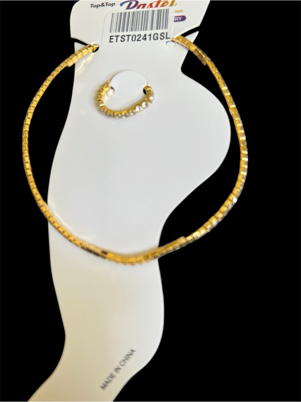 Gold Tone Tennis Anklet and Toe Ring Set-